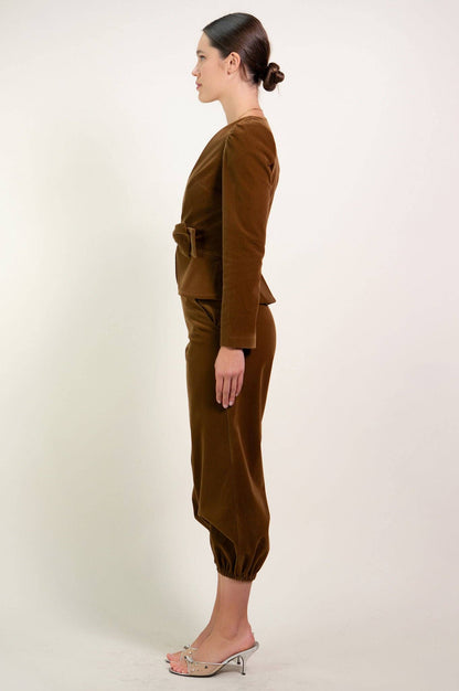 Kristinit Antonina Brown Velvet Jacket