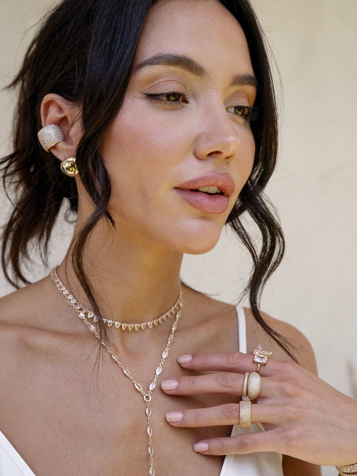 Ettika Crystal Statement Chunky Ear Cuff