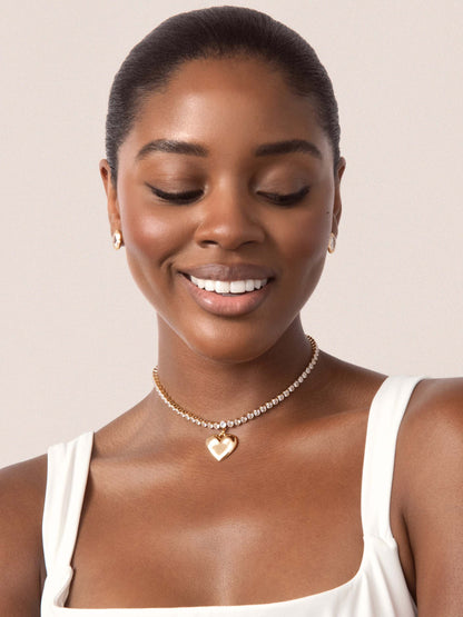 Ettika Luminous Love Tennis Necklace