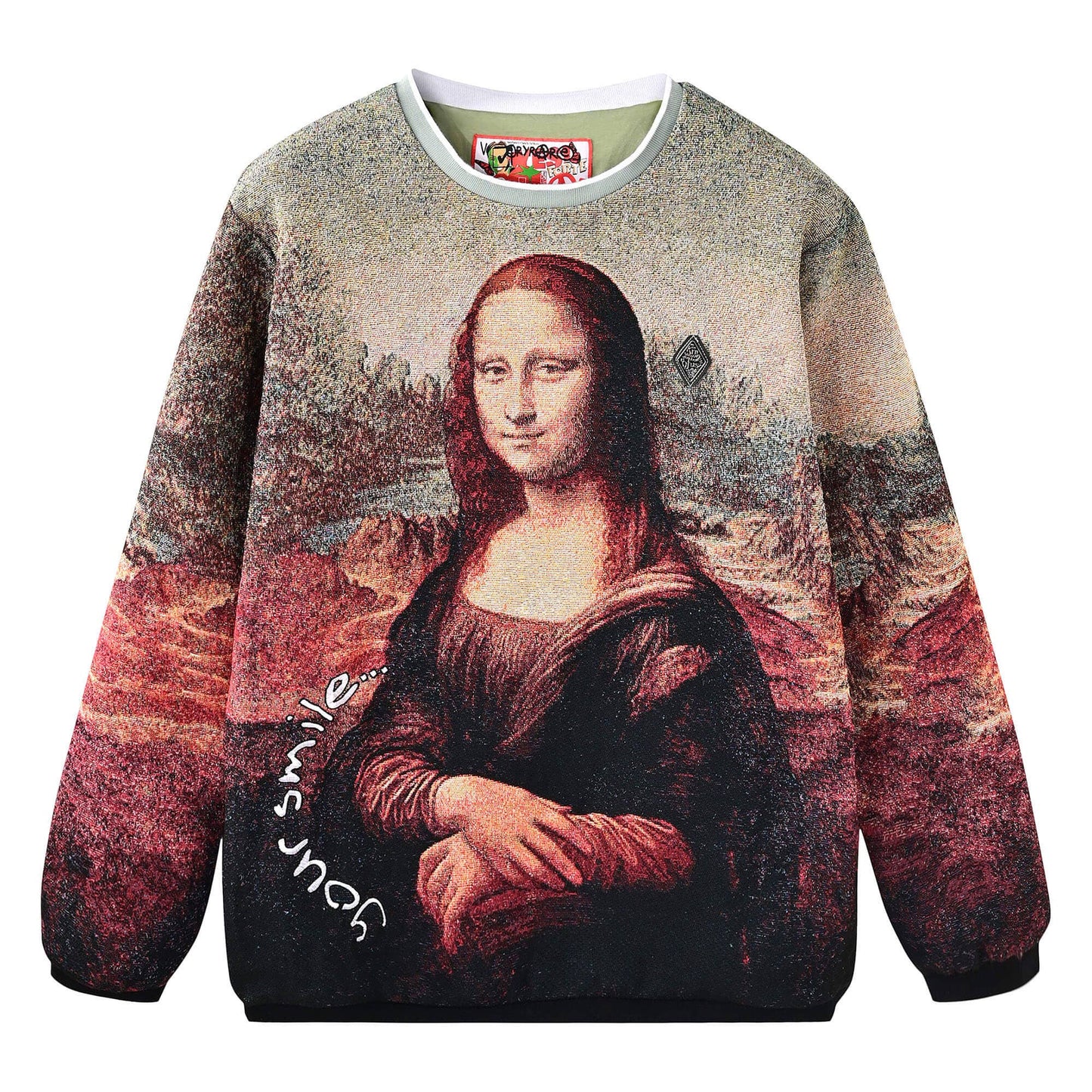 VERYRARE Long Sleeve Jacquard Mona Lisa Sweater
