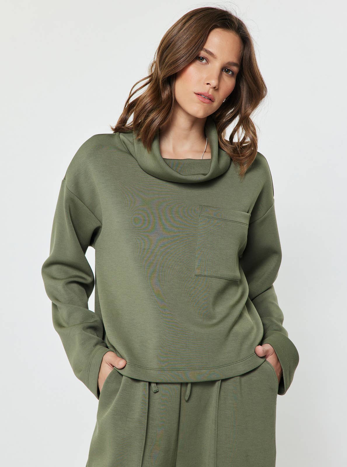 Current Air Cowl Neck Pullover Sweatshirt