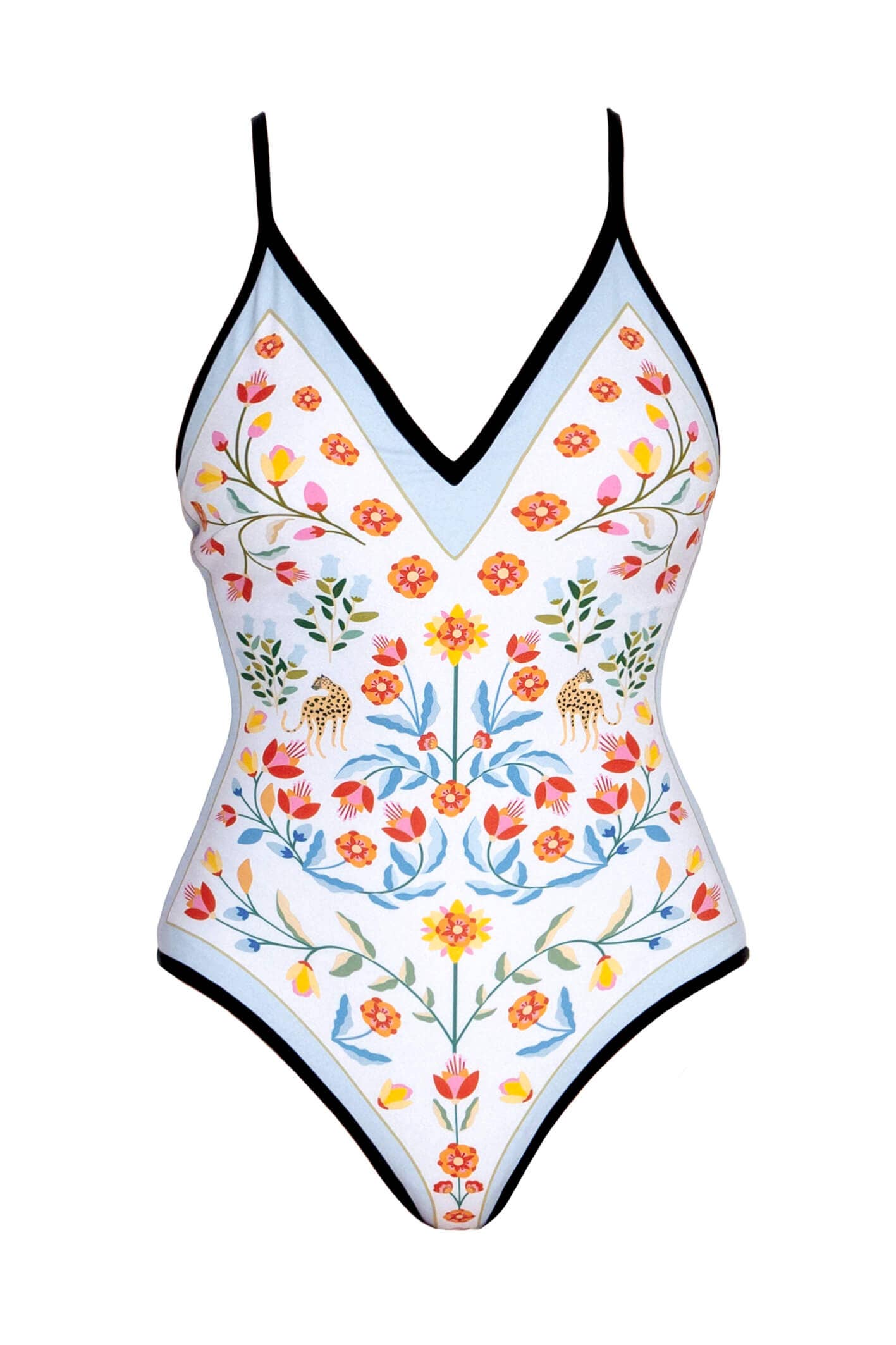 Jessie Zhao Night Imagination Reversible V-Neck One-Piece Swimsuit