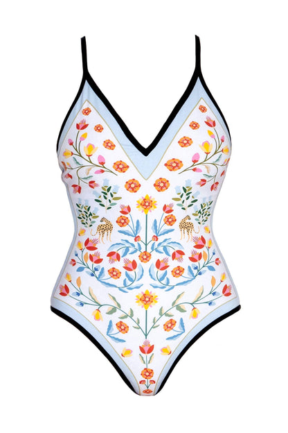 Jessie Zhao Night Imagination Reversible V-Neck One-Piece Swimsuit