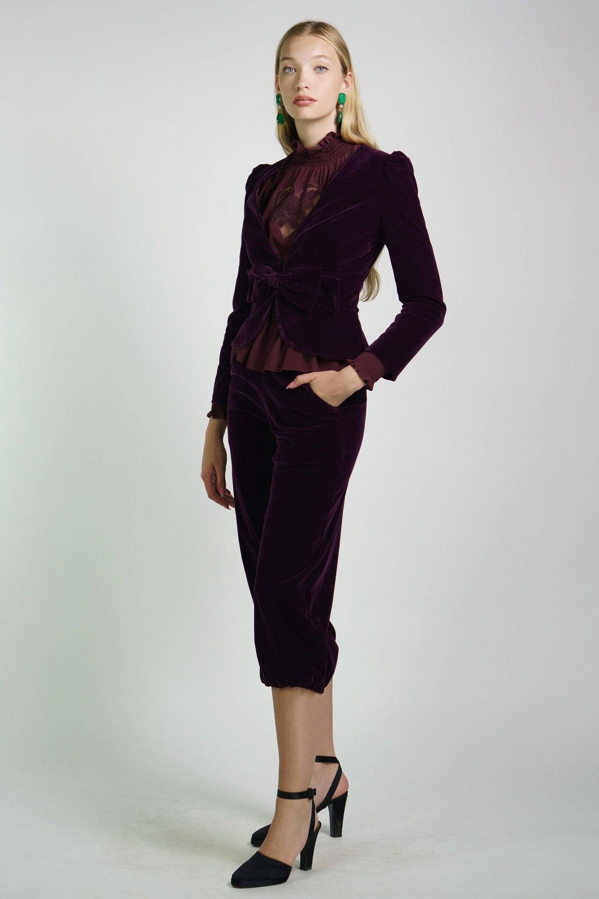 Kristinit Plum Velvet Antonina Jacket