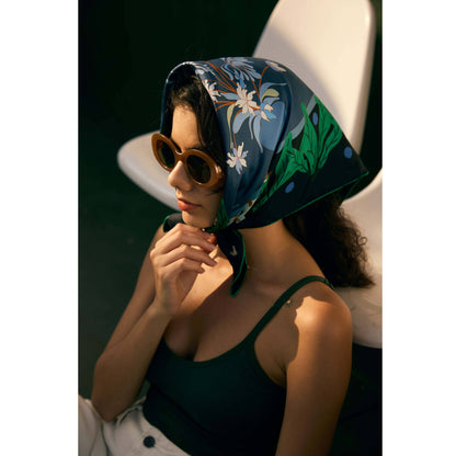 Jessie Zhao Double Sided Silk Scarf of Night Banquet