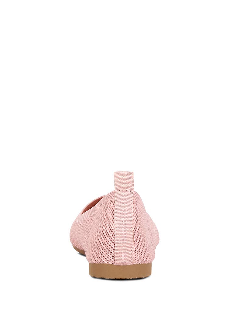 London Rag Selaris Fly Knit Slip On Ballerinas