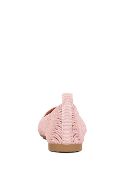 London Rag Selaris Fly Knit Slip On Ballerinas
