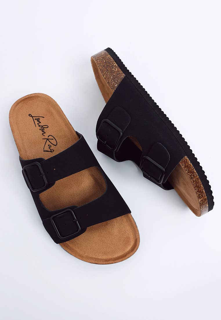 London Rag Gloriosa The Double Strap Slide Sandals