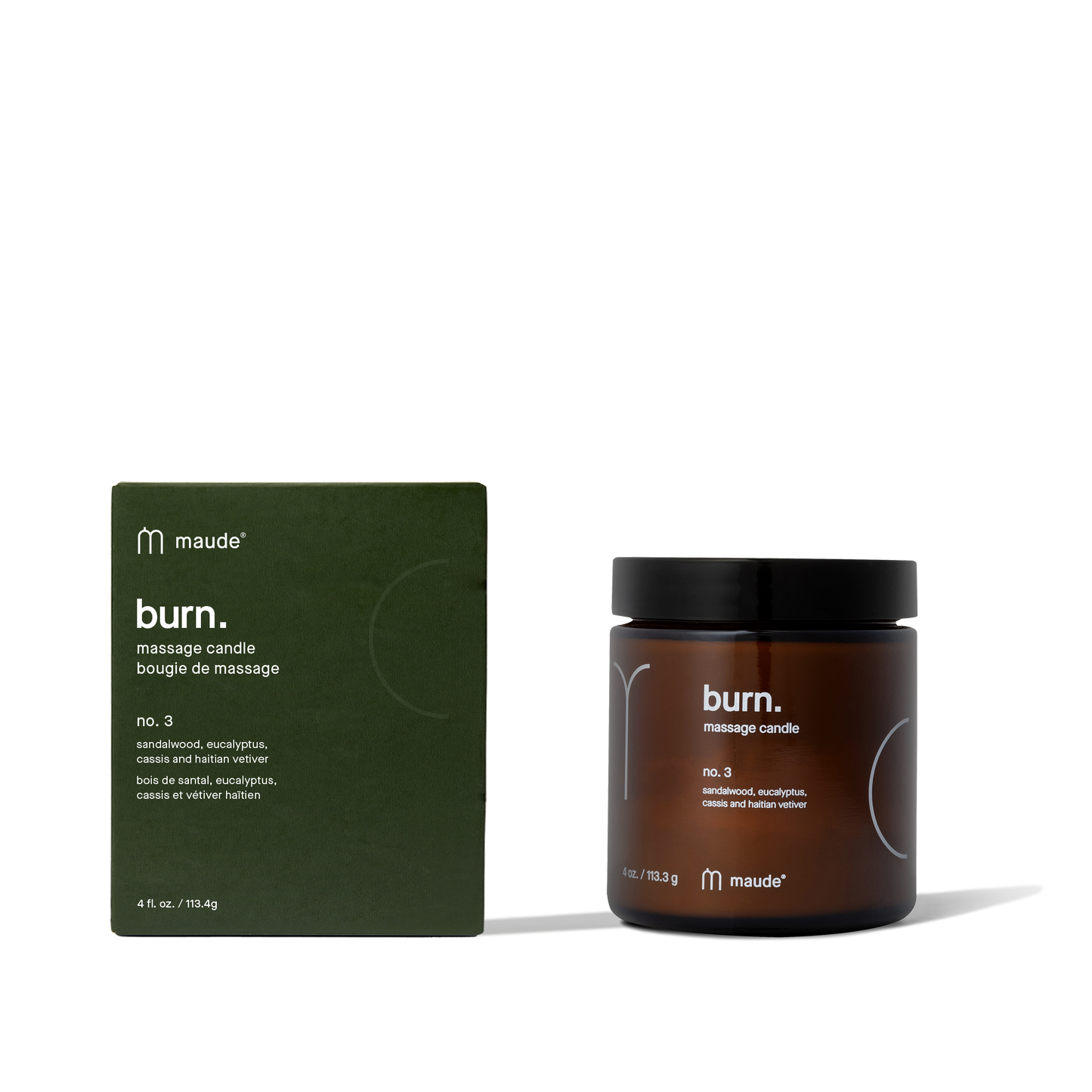 Maude Burn no. 3 - Body Massage Candle Eucalyptus and Sandalwood Scent