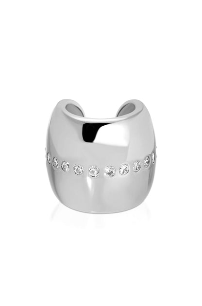 Ettika Center Crystal Line Chunky Ear Cuff