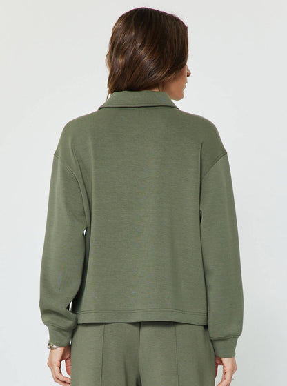 Current Air Collared Half-Zip Pullover Sweatshirt