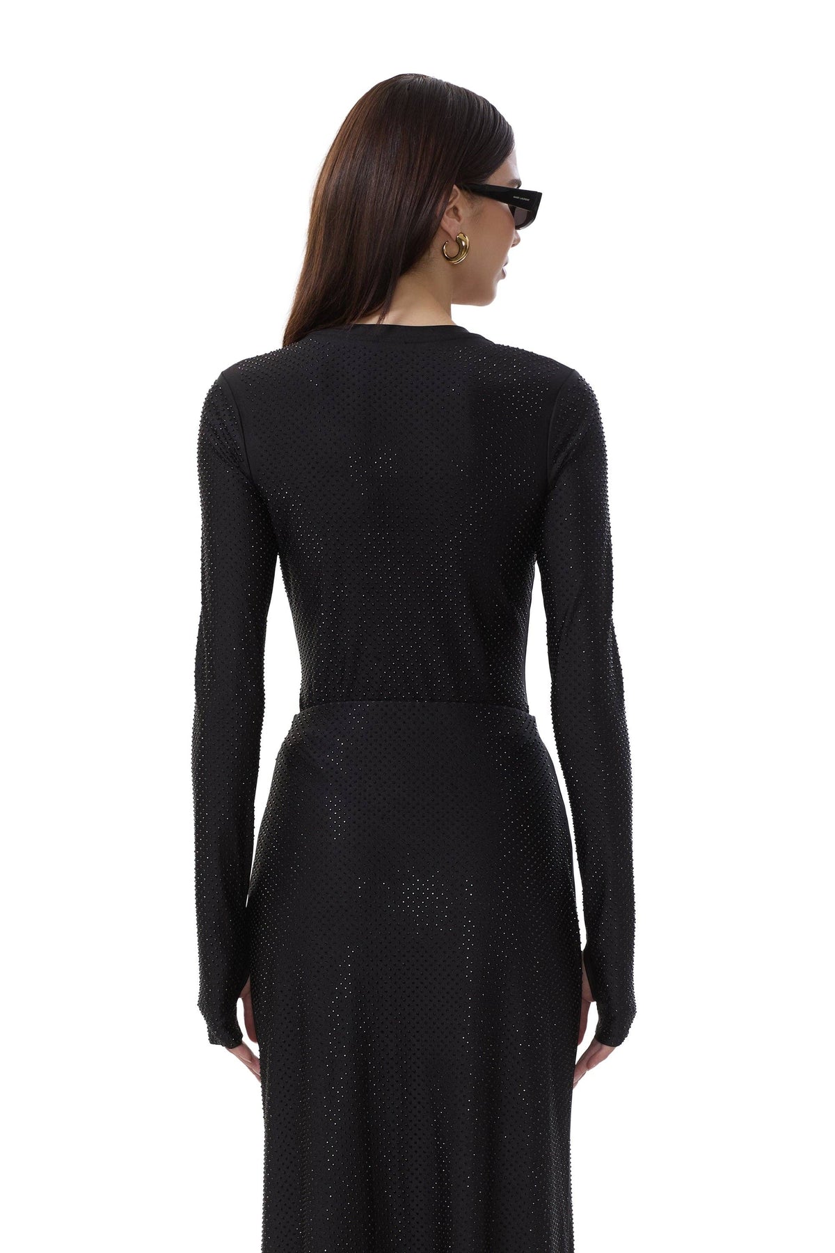 AFRM Kaylee Studded Jersey Top - Noir