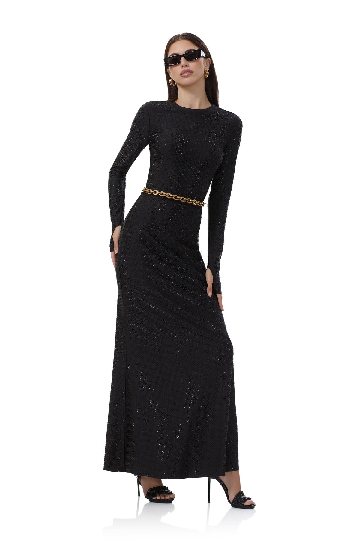 AFRM Kaylee Studded Jersey Top - Noir