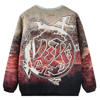 VERYRARE Long Sleeve Jacquard Mona Lisa Sweater