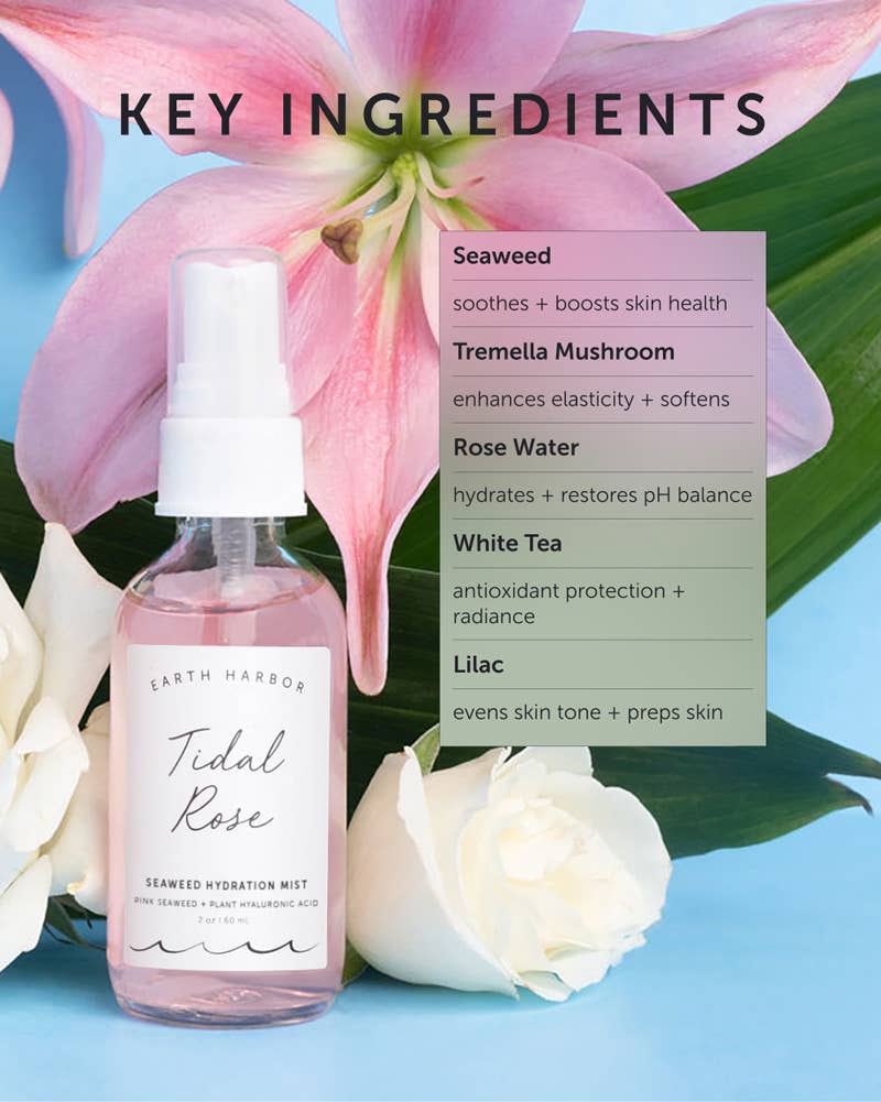 TIDAL ROSE Seaweed Hydration Mist: Pink Seaweed