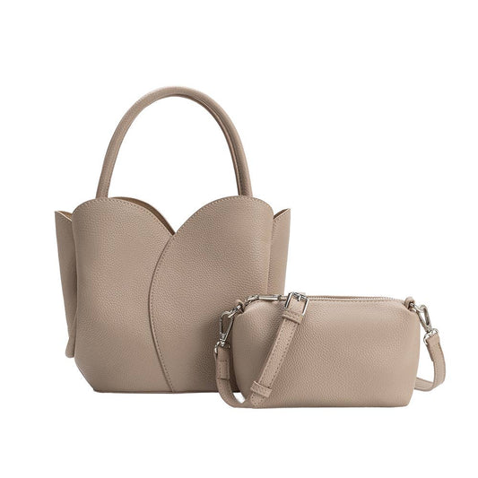 Melie Bianco Tulip Mushroom Recycled Vegan Leather Top Handle Bag
