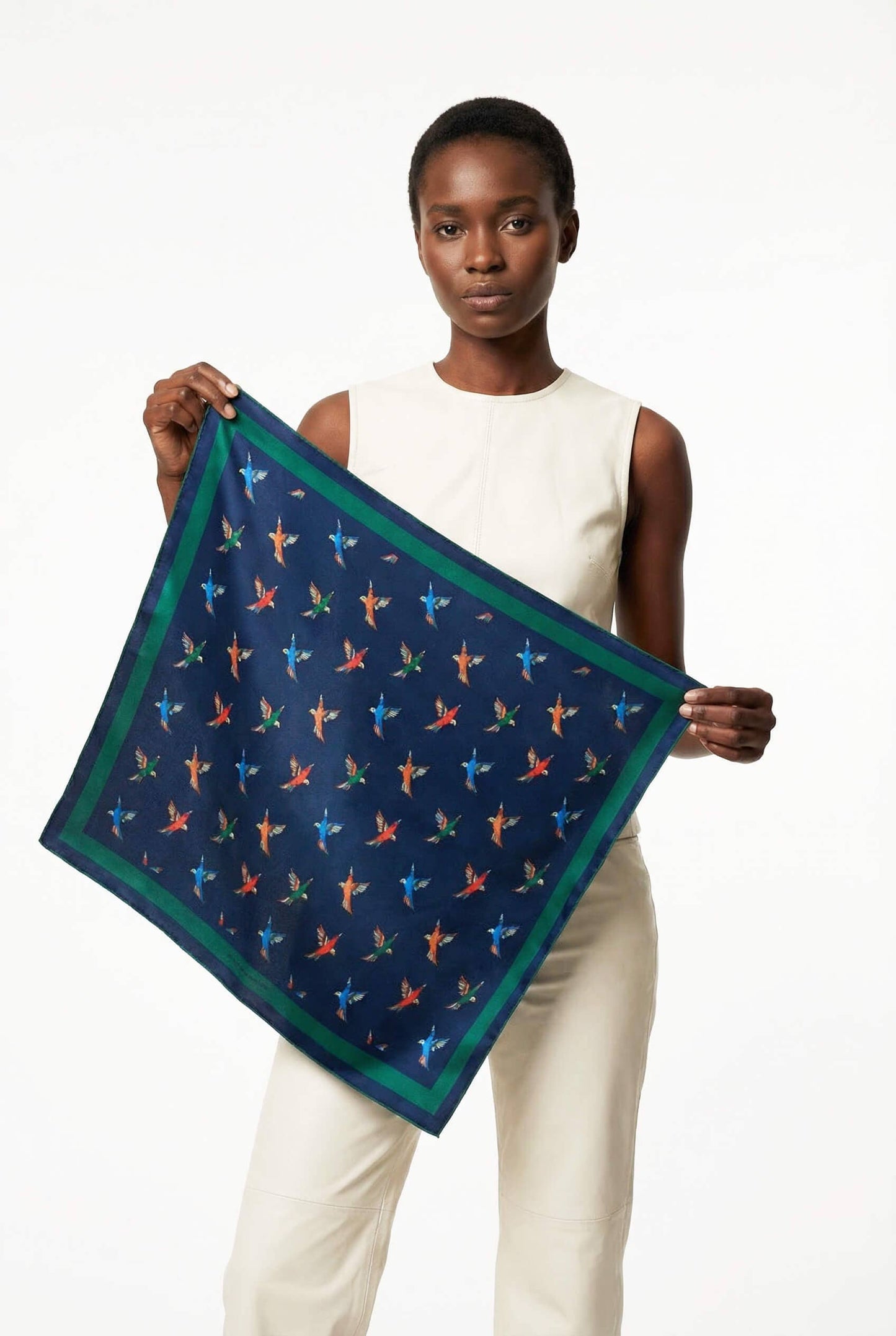 Jessie Zhao Freedom Wings Double Sided Silk Scarf