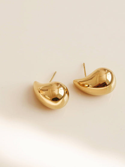 Flanerie by Maiq Colette 18K Gold Non-Tarnish Large Huggie Droplet Earring