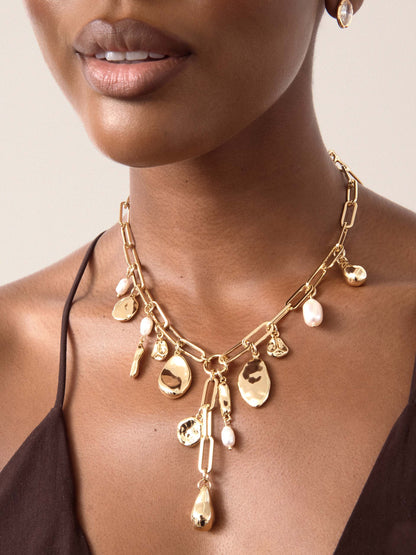 Ettika Melting Metal Charm Lariat