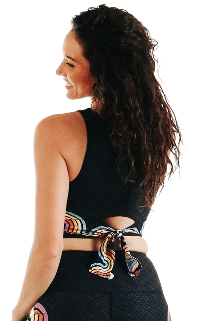 Yoga Democracy Reversible Knot Top in Double Rainbow
