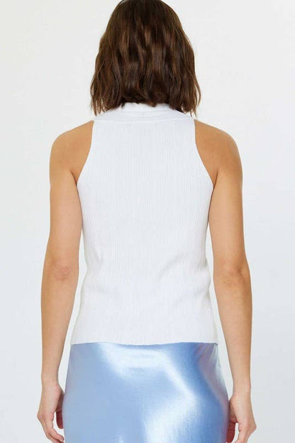 Current Air Pleated Sleeveless Sweater