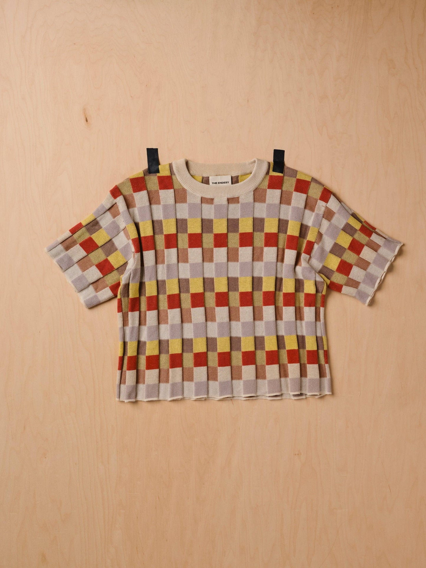 The Endery Anni Grid Plaited Tee - Elemental