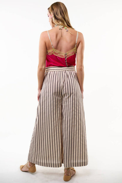 Aratta Derby Princess Stripes Blazer and Wide Leg Pants Set