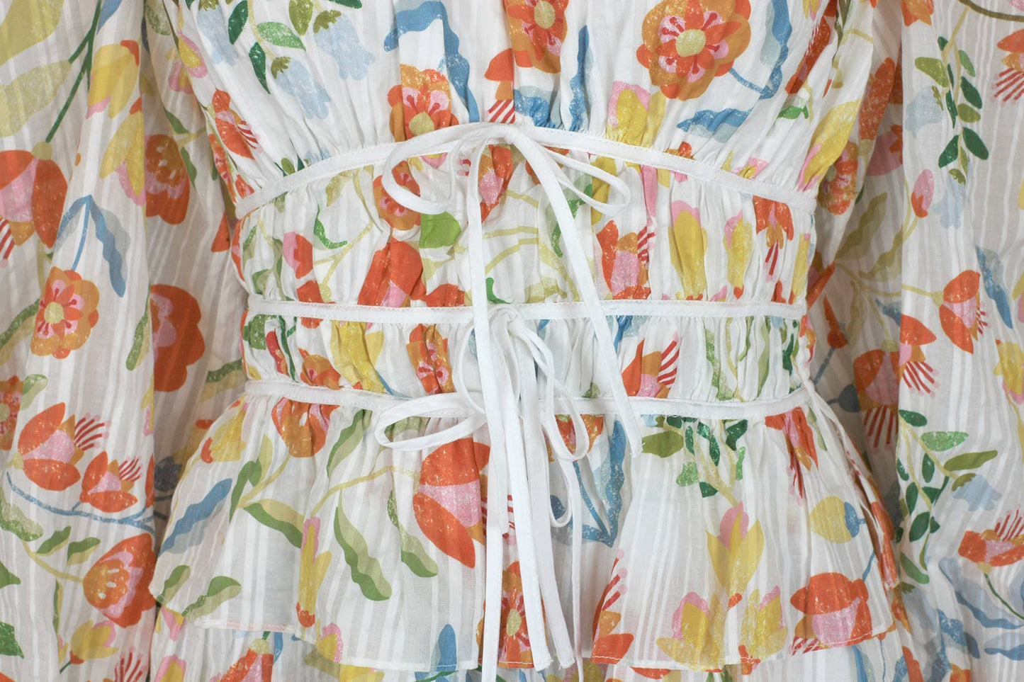 Jessie Zhao Flower Land Cotton Viscose Voile Mini Dress