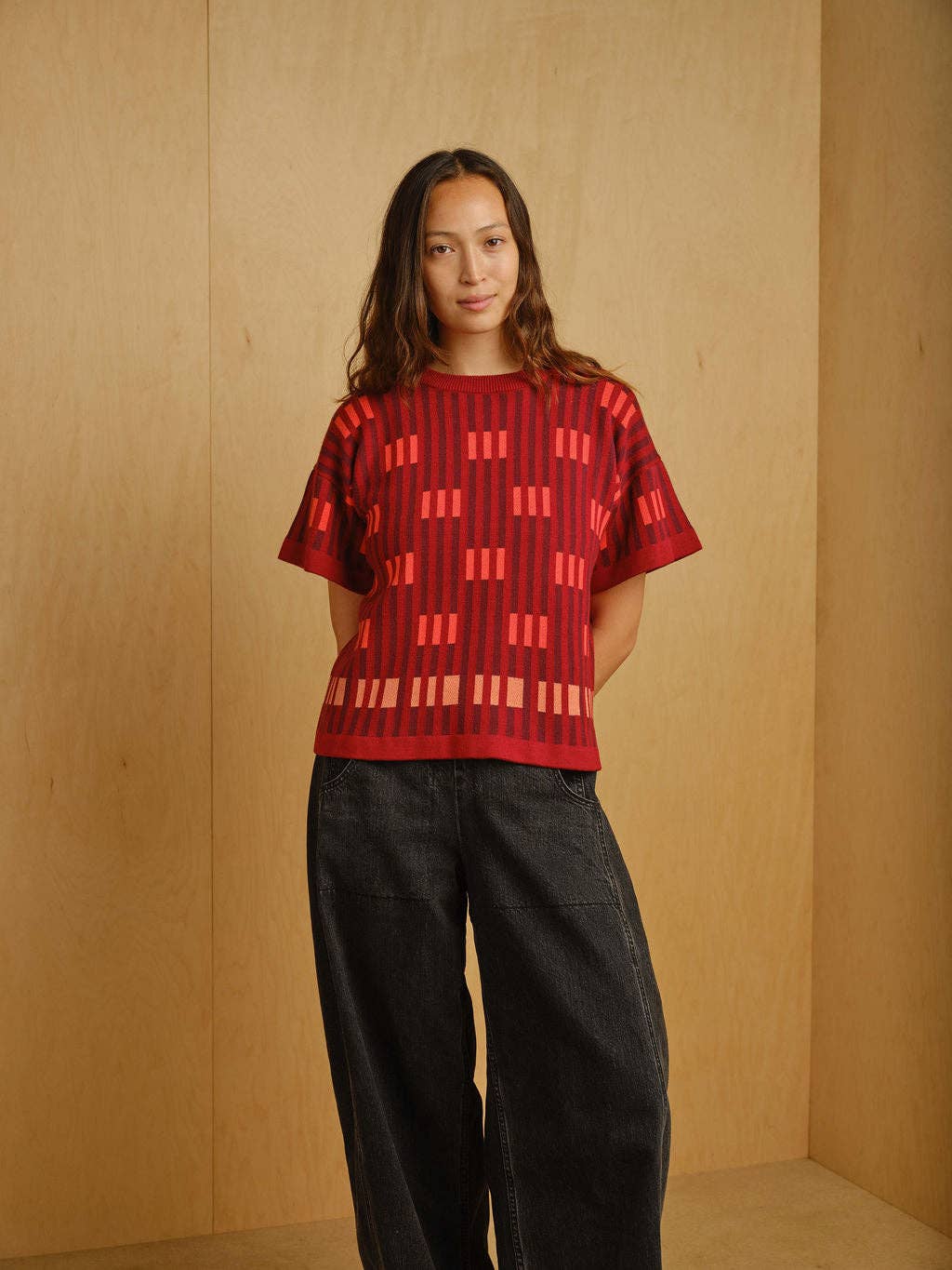 Bauhaus Short Sleeve Sweater Tee - Solstice