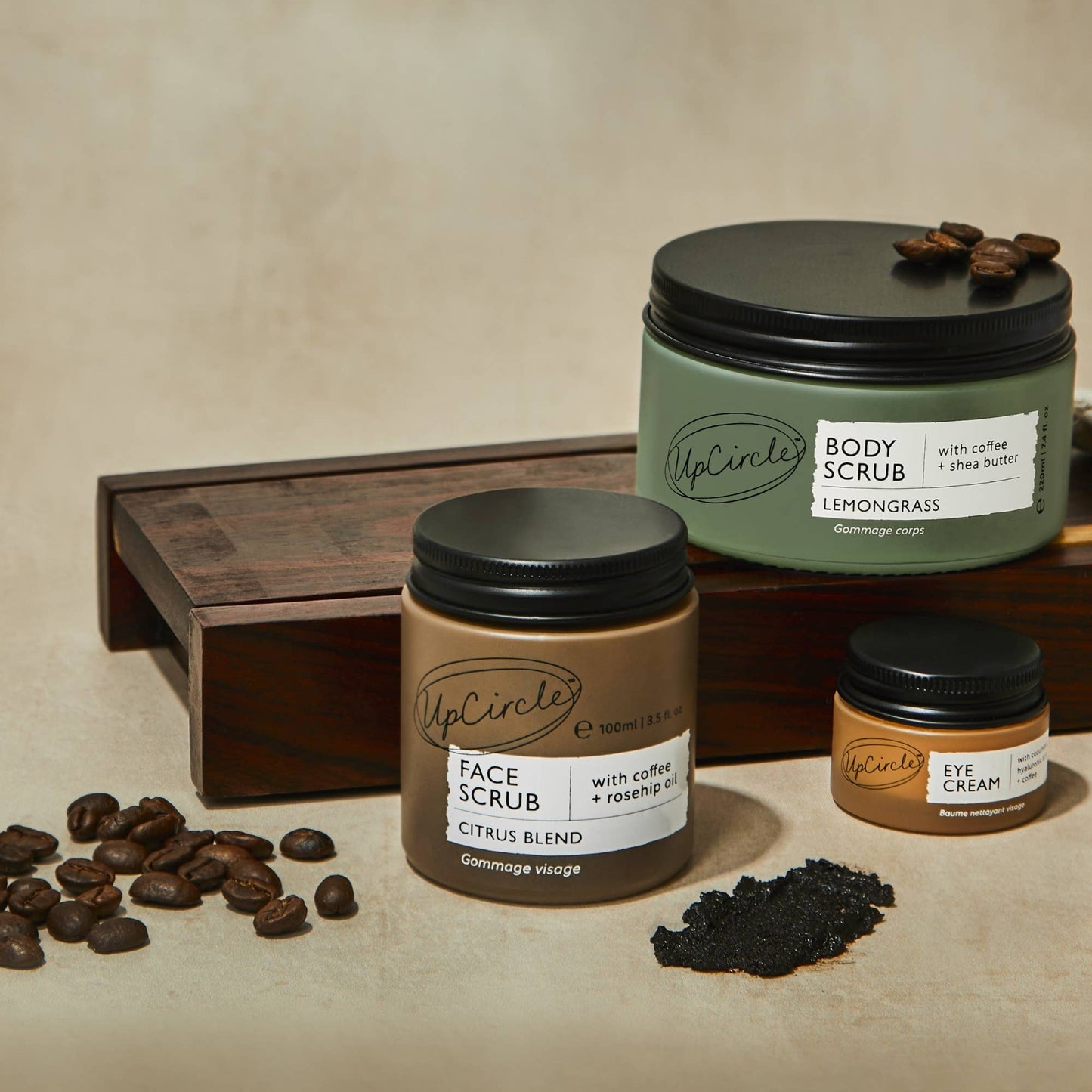 UpCircle Zero Waste Vegan Face Scrub with Coffee + Rosehip Citrus blend Exfoliator