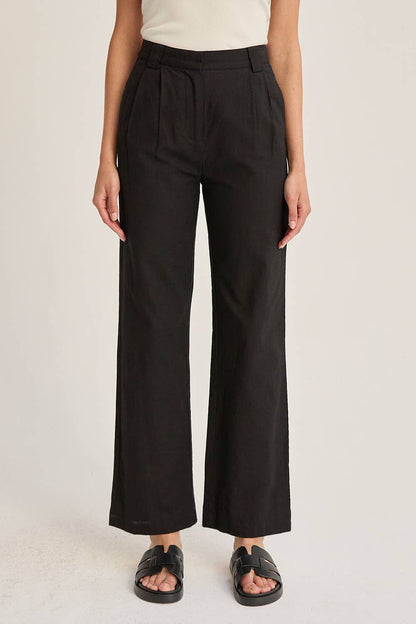 Crescent - Erin Straight Leg Linen Trousers