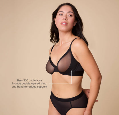Harper Wilde ComfortMesh™ Plunge Bra - Black