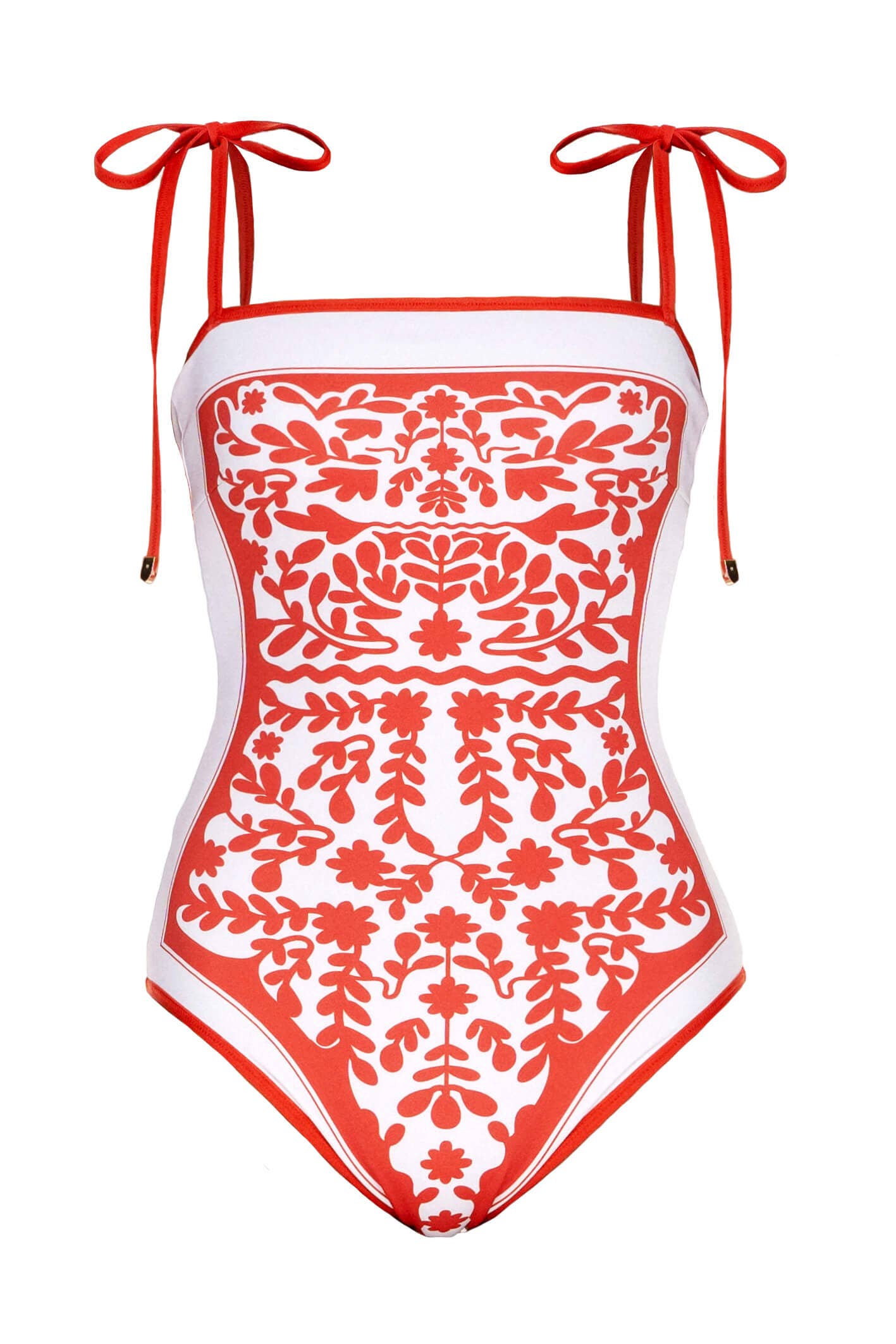 Jessie Zhao Crossing Red Reversible One-Piece Swimsuit