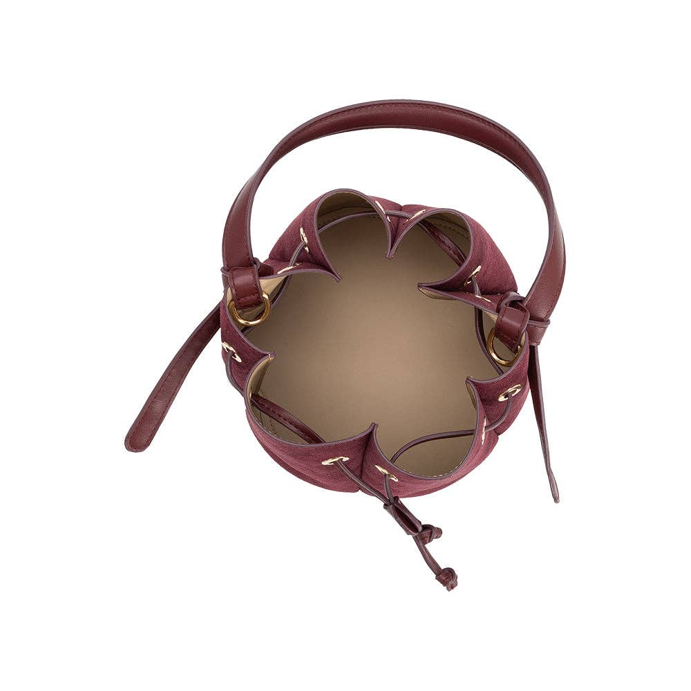 Melie Bianco Laguna Mini Burgundy Recycl Vegan Suede Top