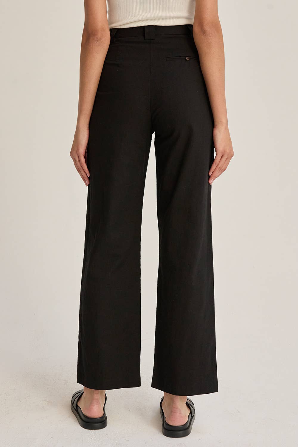 Crescent - Erin Straight Leg Linen Trousers