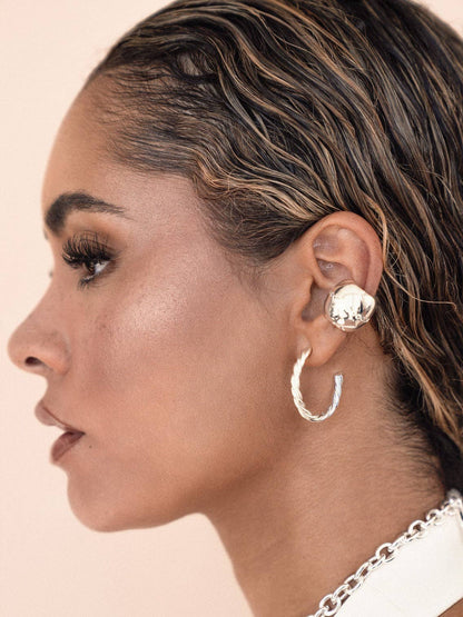 Ettika Center Crystal Line Chunky Ear Cuff