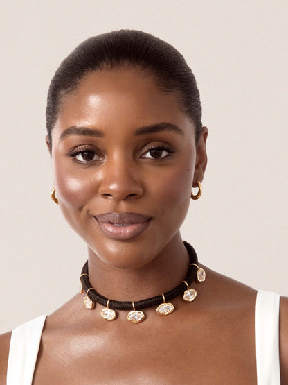 Ettika Midnight Luxe Crystal Choker