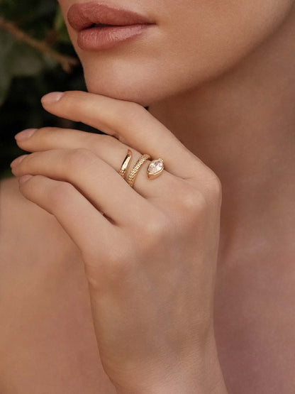 Ettika Marquise Coiled Ring