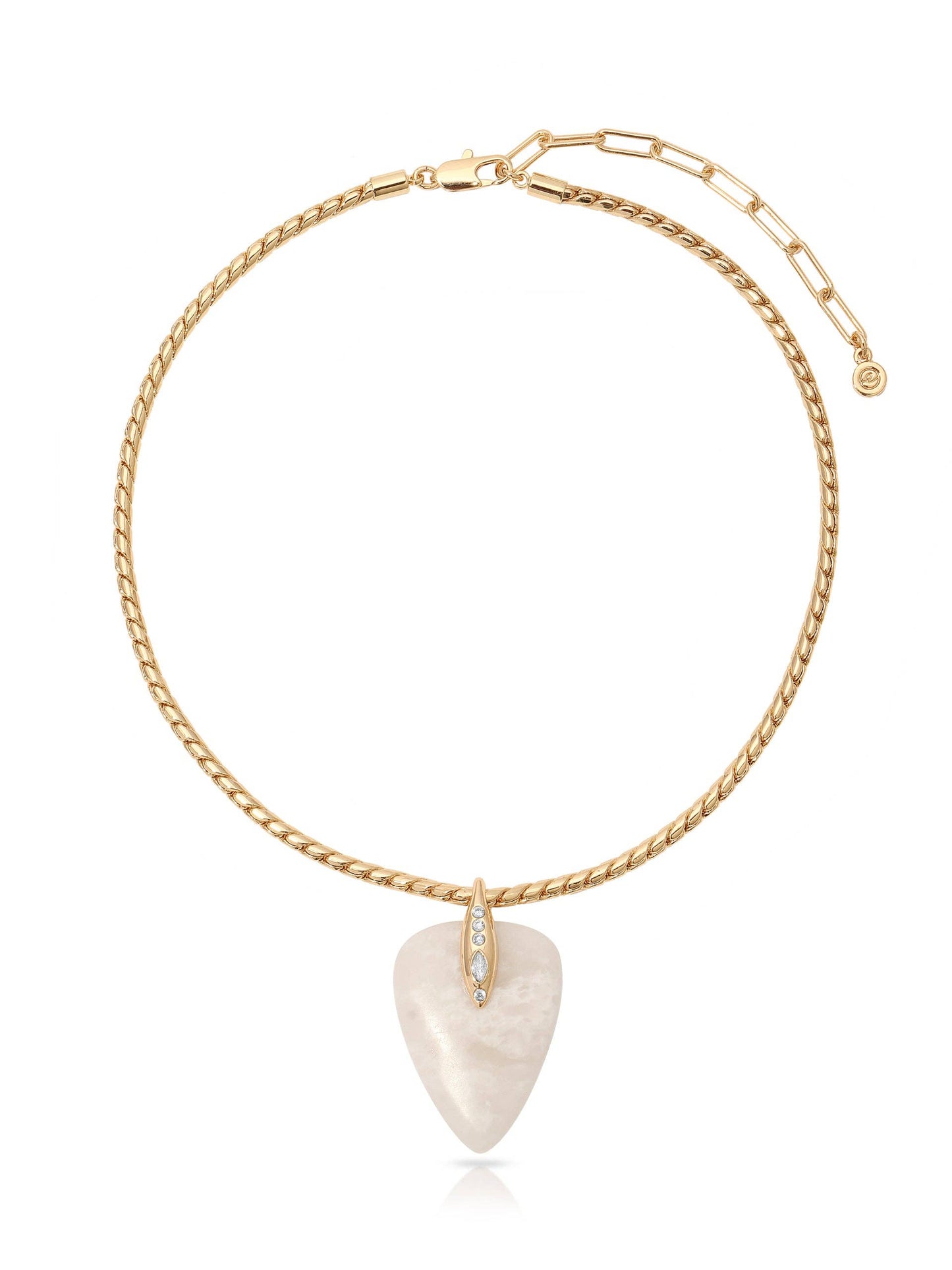 Ettika Solstice Pendant Choker in Bone