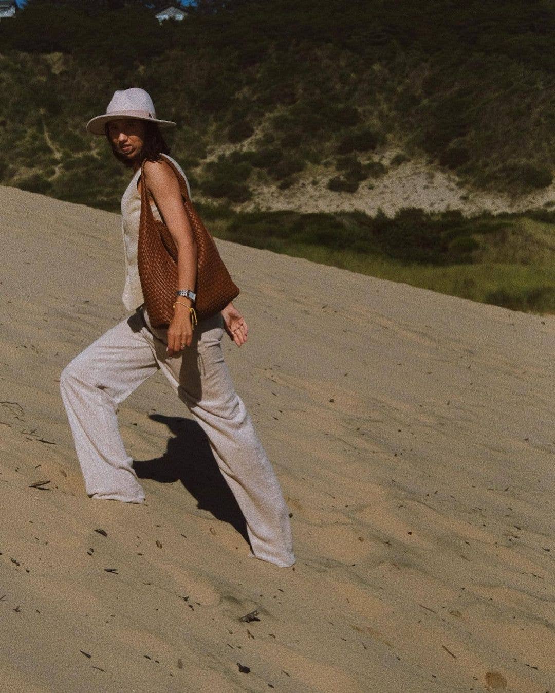 Melie Bianco Johanna Saddle Recycled Vegan Leather Shoulder Bag