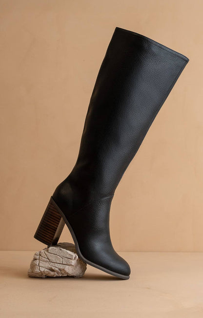 Oasis Society The Shiloh Black Knee High Block Heel Boot