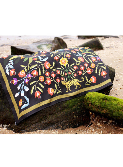 Jessie Zhao Double Sided Silk Scarf of Night Imagination