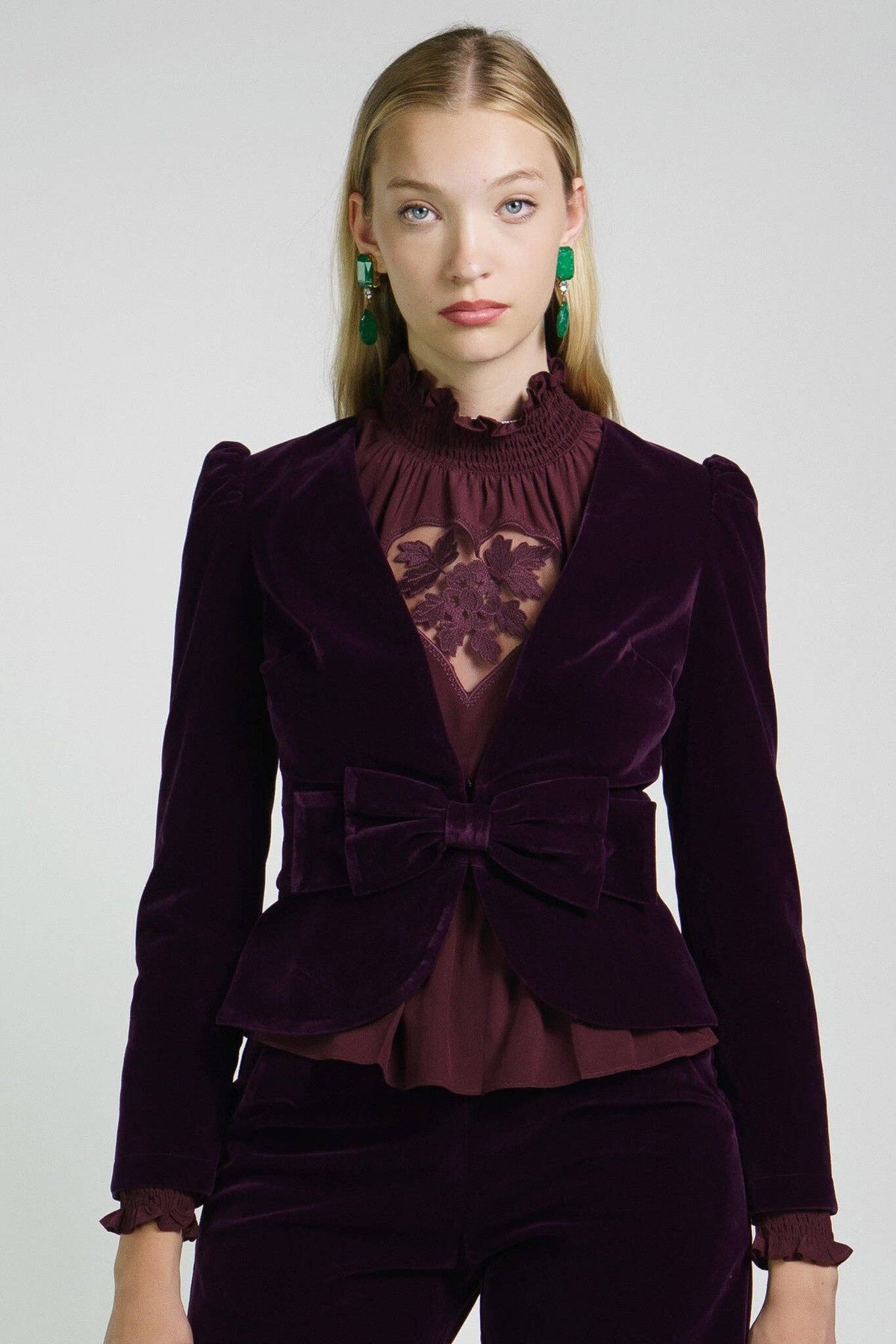 Kristinit Plum Velvet Antonina Jacket