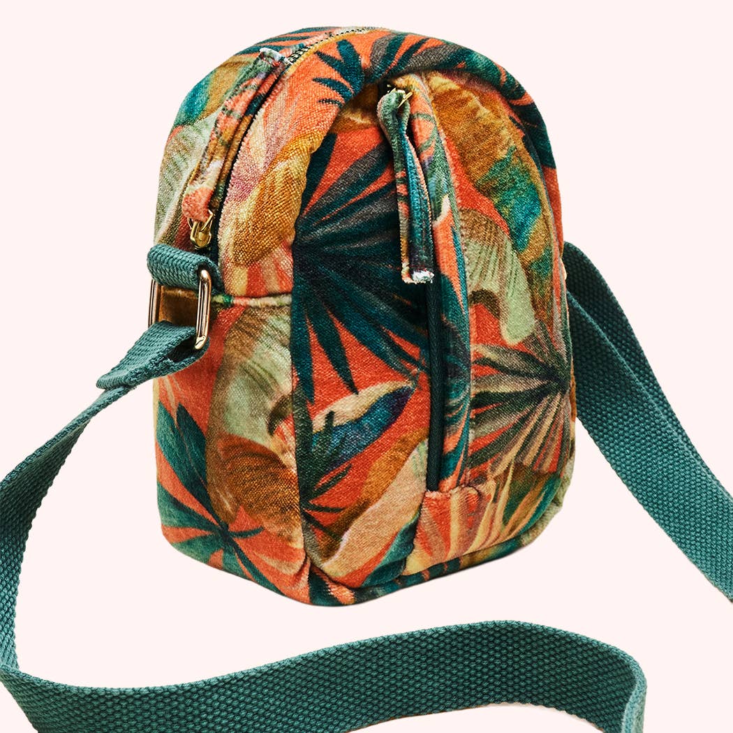 Velvet 'Out & About' Bag - Painted Palms