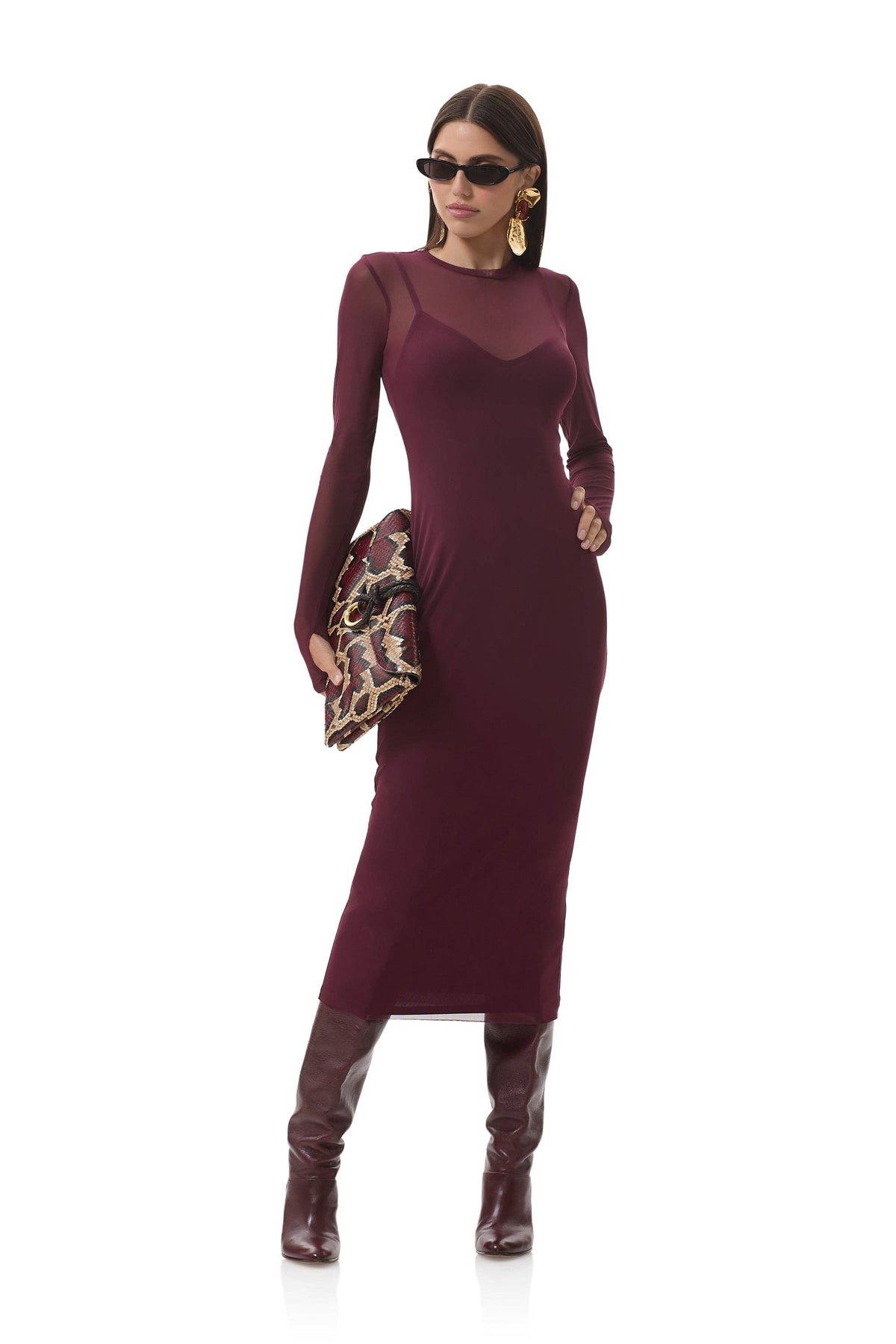 AFRM Ashland Midi Dress - Fig