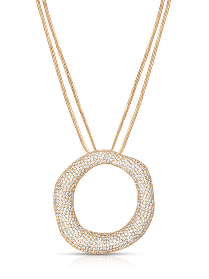 Ettika Open Circle Pavè Necklace