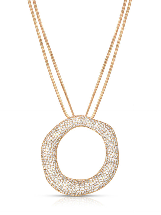 Ettika Open Circle Pavè Necklace