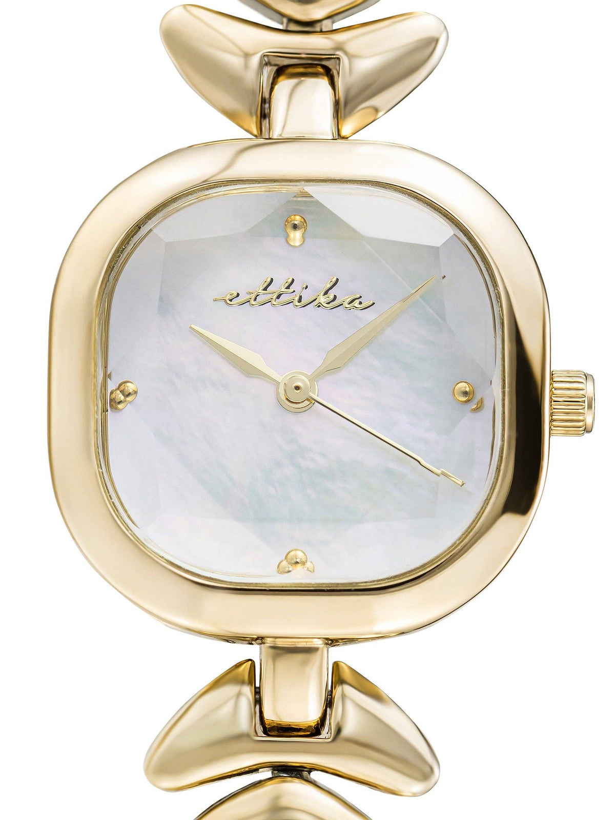 Ettika Metal Moderna Bracelet Watch in Gold
