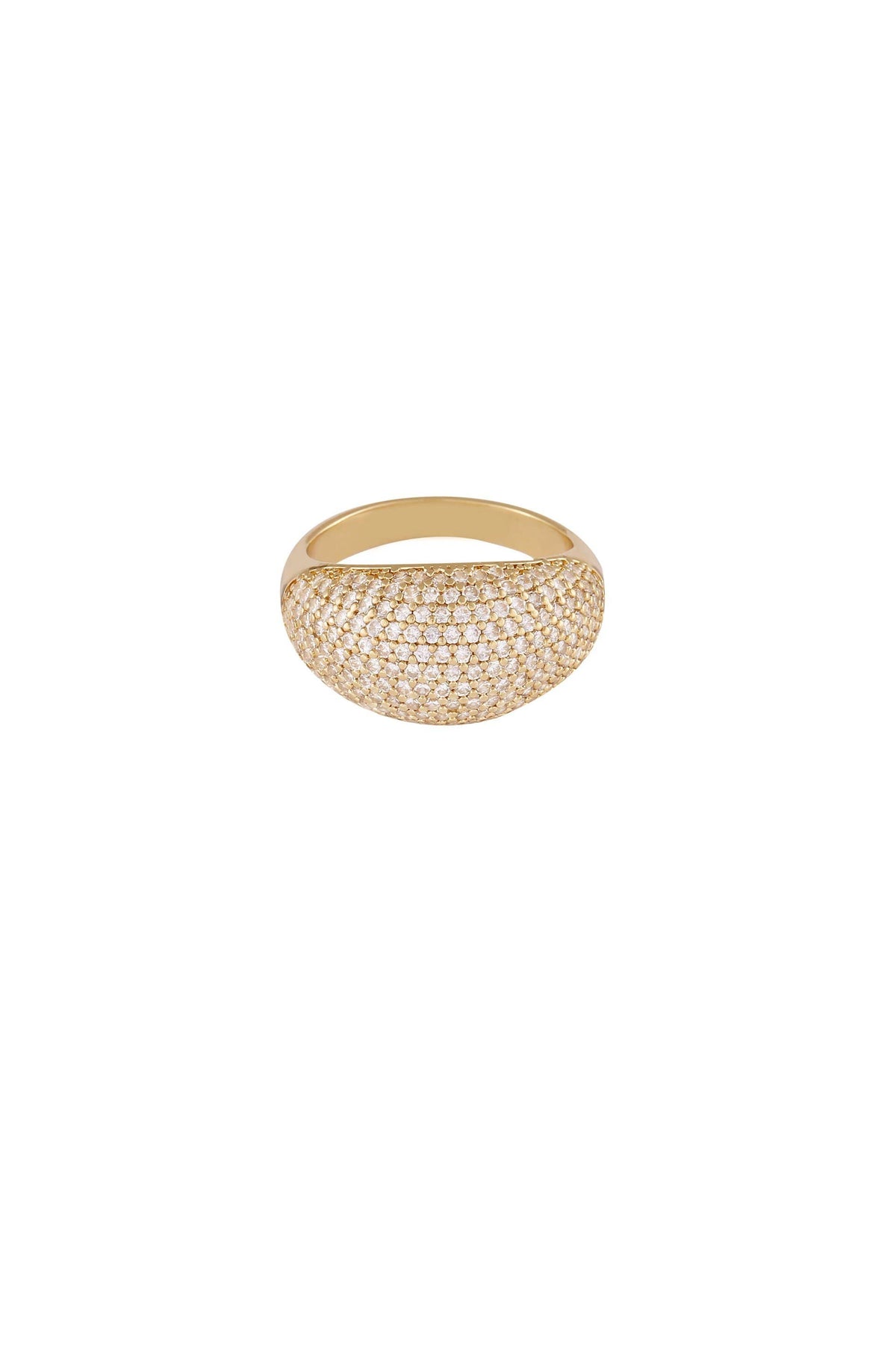 Ettika Crystal Cluster Knockout 18k Gold Plated Ring