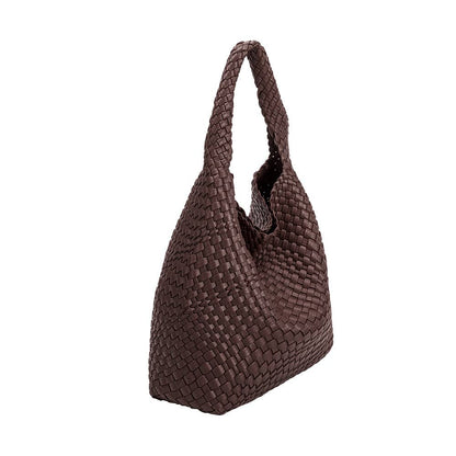 Melie Bianco Johanna Espresso Recycles Vegan Leather Shoulder Bag